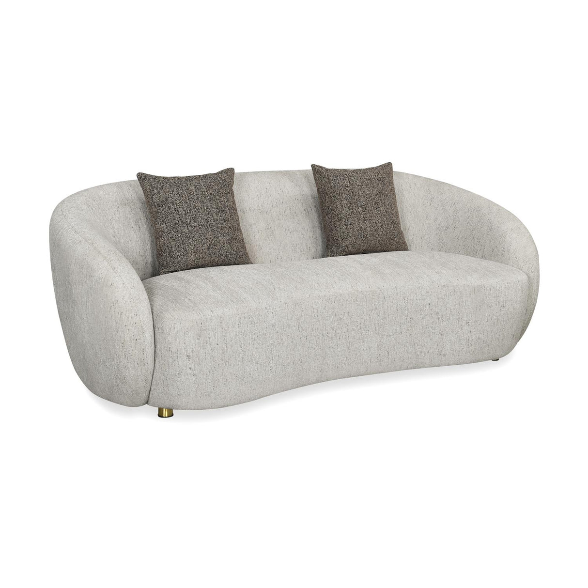 Giorgio 3 Seater Textured Fabric Sofa- Ivory