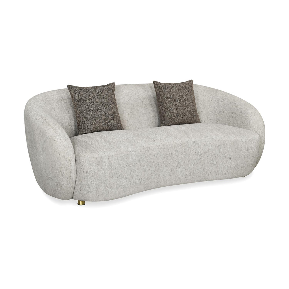 Giorgio 3 Seater Textured Fabric Sofa- Ivory
