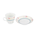 Porcelain Cup and Saucer Set of 6- Multicolor