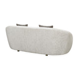 Giorgio 3 Seater Textured Fabric Sofa- Ivory