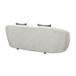 Giorgio 3 Seater Textured Fabric Sofa- Ivory