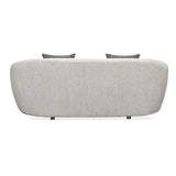 Giorgio 3 Seater Textured Fabric Sofa- Ivory