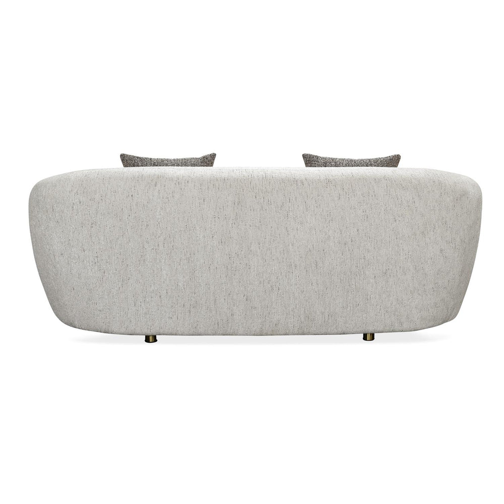 Giorgio 3 Seater Textured Fabric Sofa- Ivory