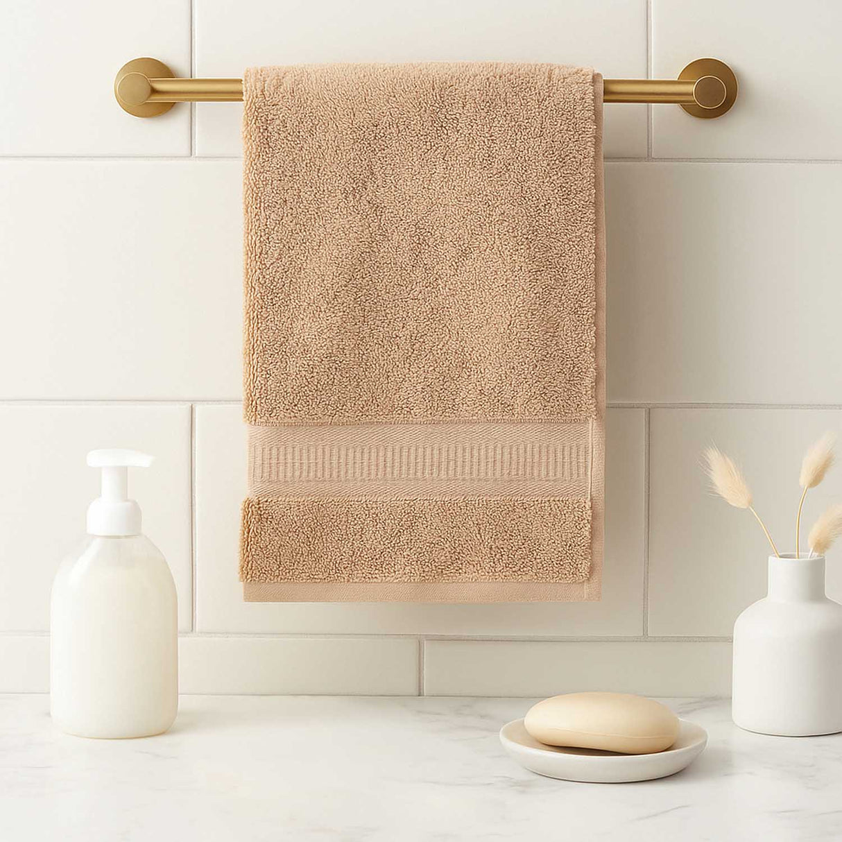Cotton Hand Towel- Beige