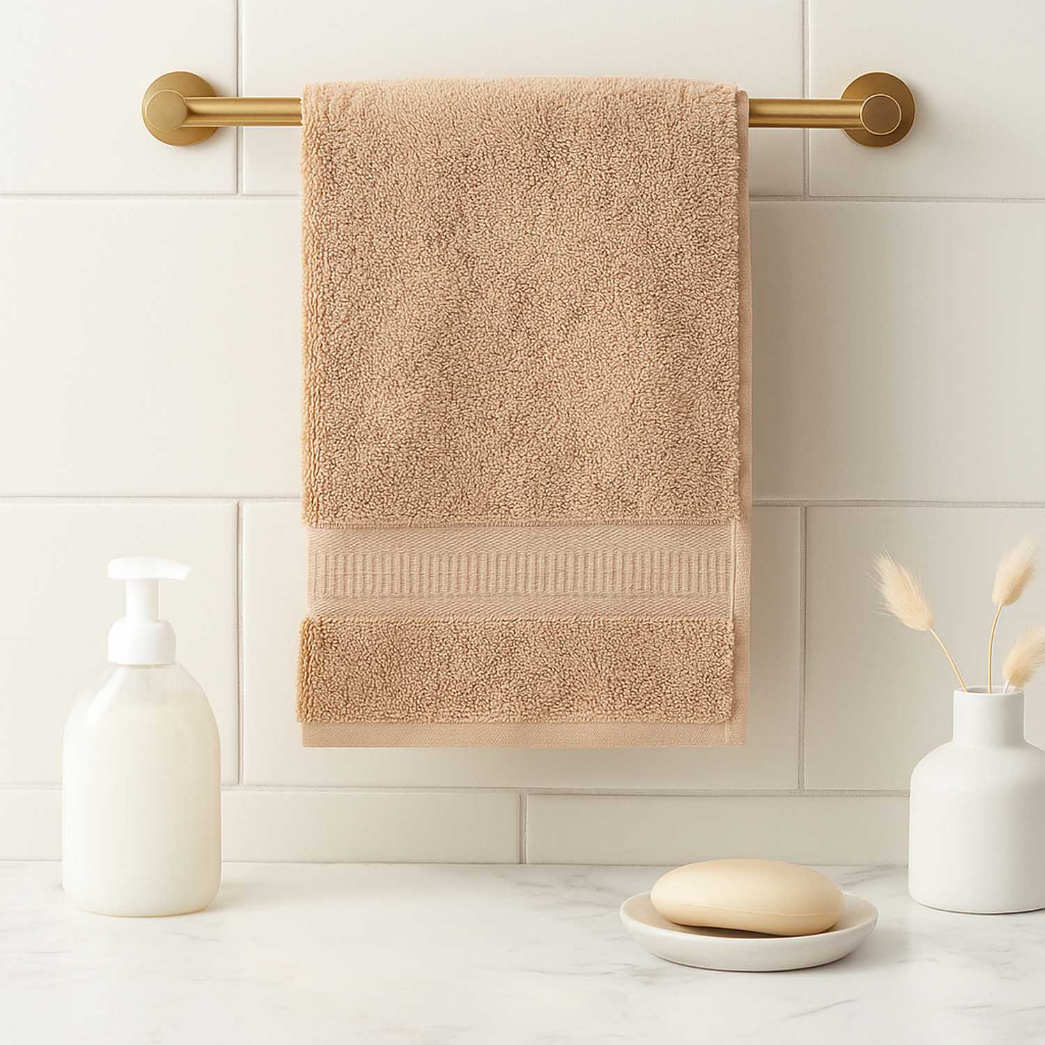 Cotton Hand Towel- Beige