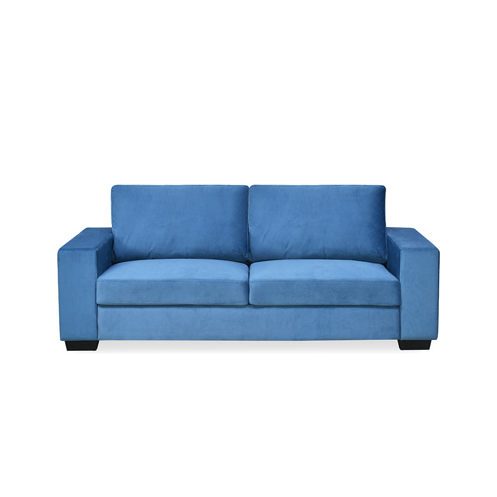 Shirley 3 Seater Fabric Sofa- Blue