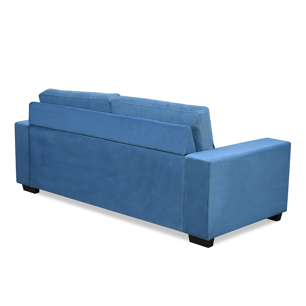 Shirley 3 Seater Fabric Sofa- Blue