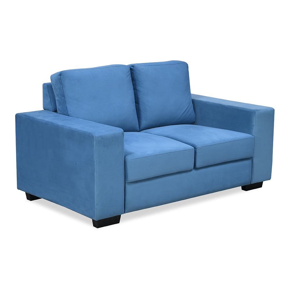 Shirley 2 Seater Fabric Sofa- Blue