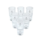 Stackable 300 ml Water Glass Set of 6- Transparent