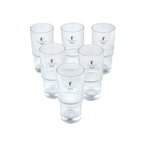 Stackable 300 ml Water Glass Set of 6- Transparent