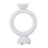 Polyresin Ring Holder Candle Holder Small- Beige