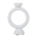 Polyresin Ring Holder Candle Holder Small- Beige