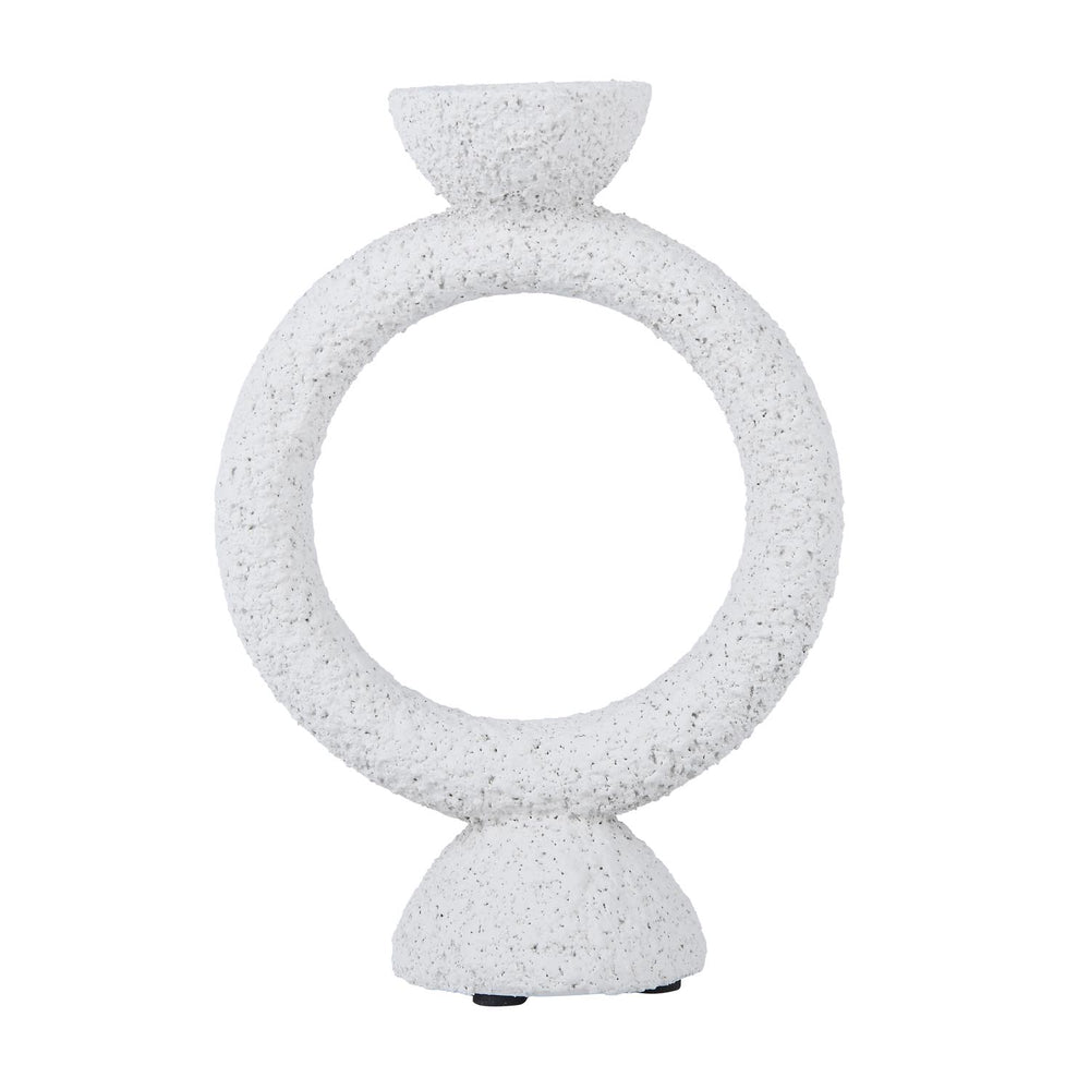 Polyresin Ring Holder Candle Holder Small- Beige
