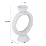 Polyresin Ring Holder Candle Holder Small- Beige