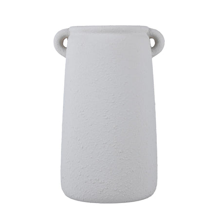 Decorative Trapeze Stoneware Vase Small- Beige