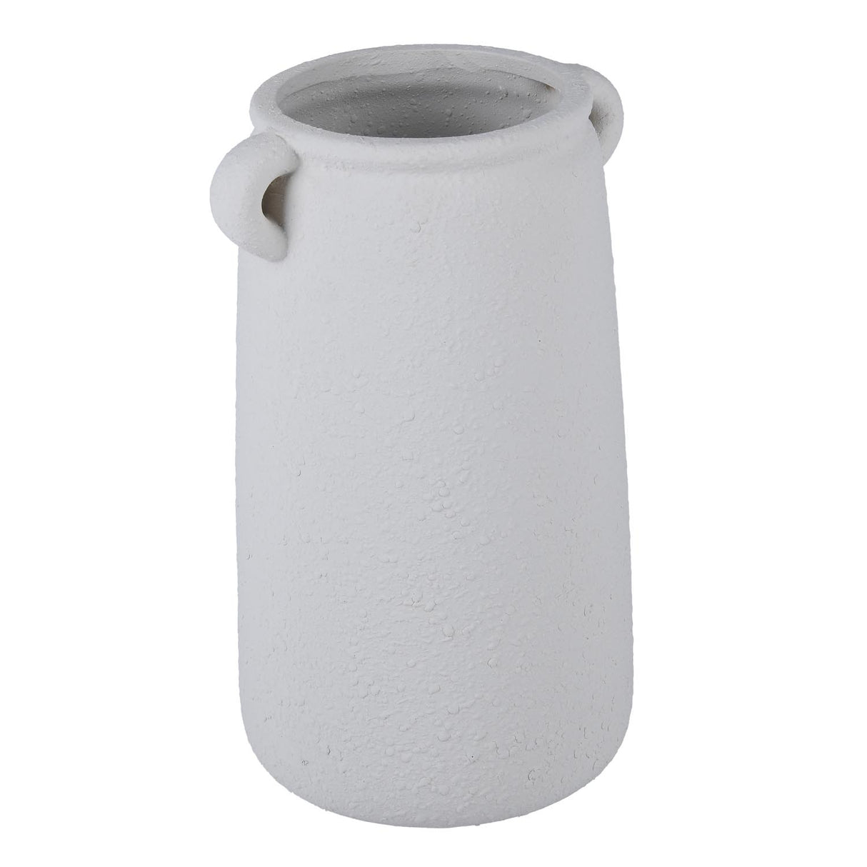 Decorative Trapeze Stoneware Vase Small- Beige