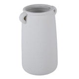 Decorative Trapeze Stoneware Vase Small- Beige