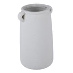 Decorative Trapeze Stoneware Vase Small- Beige