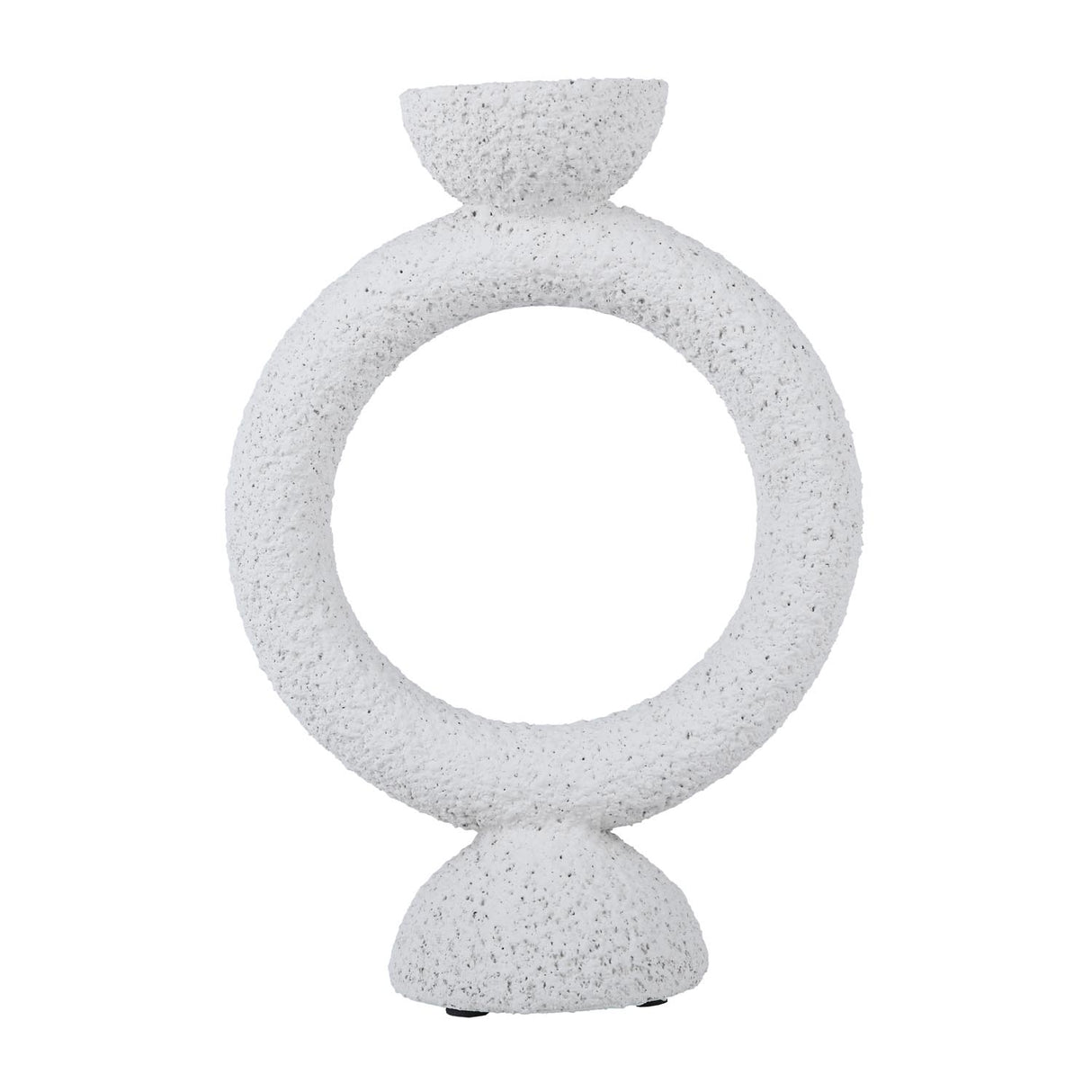Polyresin Ring Holder Candle Holder Large- Beige