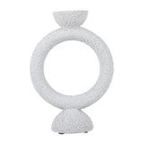 Polyresin Ring Holder Candle Holder Large- Beige