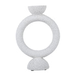 Polyresin Ring Holder Candle Holder Large- Beige