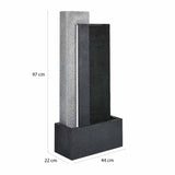 Waterfall Water Fountain with LED Light (Grey)