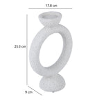 Polyresin Ring Holder Candle Holder Large- Beige