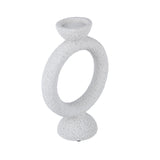 Polyresin Ring Holder Candle Holder Large- Beige