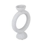 Polyresin Ring Holder Candle Holder Large- Beige