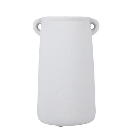 Decorative Trapeze Stoneware Vase Large- Beige