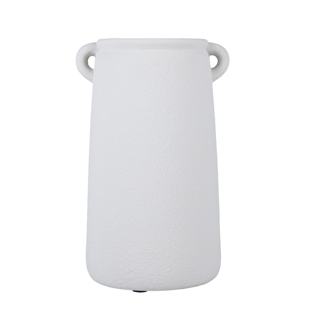 Decorative Trapeze Stoneware Vase Large- Beige