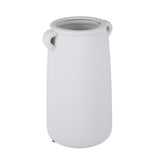 Decorative Trapeze Stoneware Vase Large- Beige