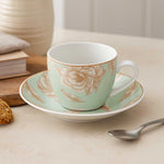 Porcelain Cup and Saucer Set of 6- Cream