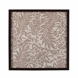 Autumn Leafy Embroidered Wall Art (Beige)
