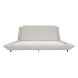Jaslene Upholstered Queen Bed Without Storage- Beige