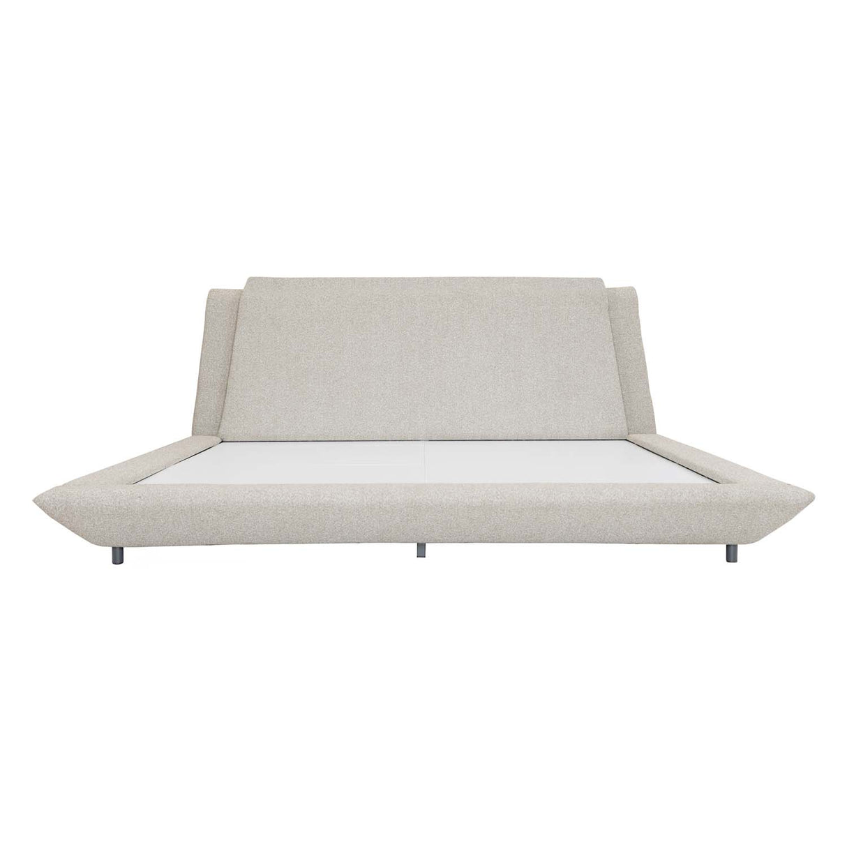 Jaslene Upholstered King Bed Without Storage- Beige