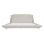 Jaslene Upholstered King Bed Without Storage- Beige