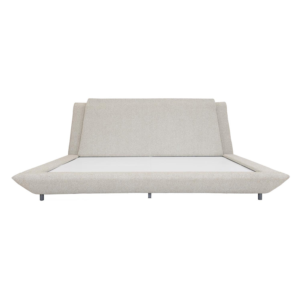 Jaslene Upholstered Queen Bed Without Storage- Beige
