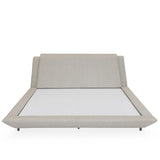 Jaslene Upholstered Queen Bed Without Storage- Beige