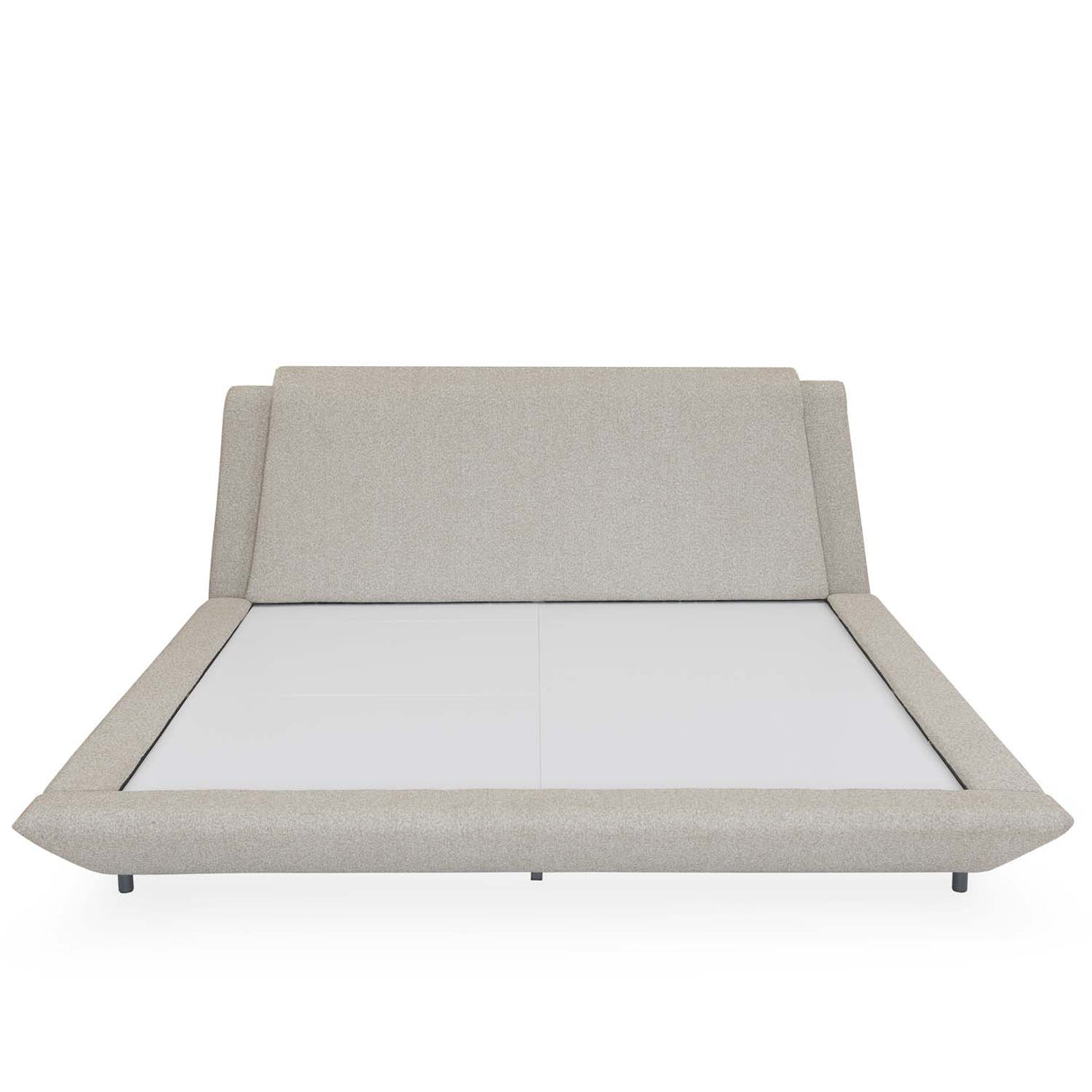 Jaslene Upholstered King Bed Without Storage- Beige