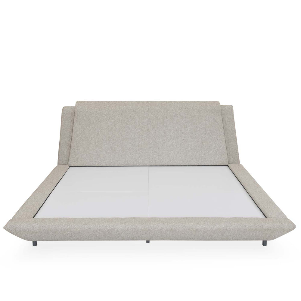 Jaslene Upholstered King Bed Without Storage- Beige