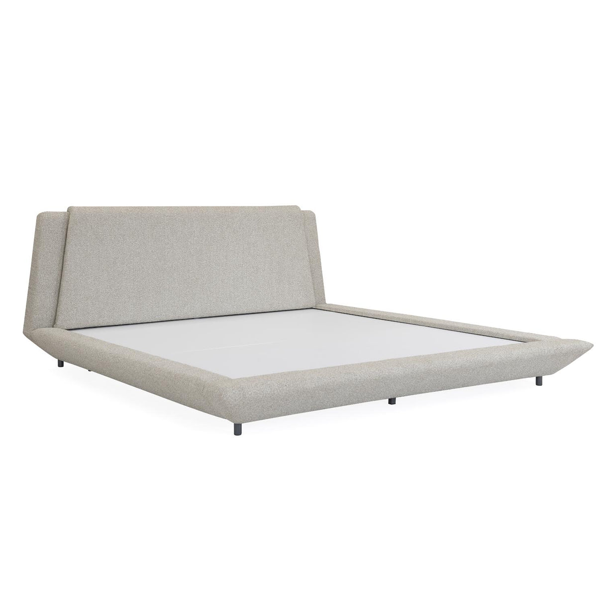 Jaslene Upholstered Queen Bed Without Storage- Beige