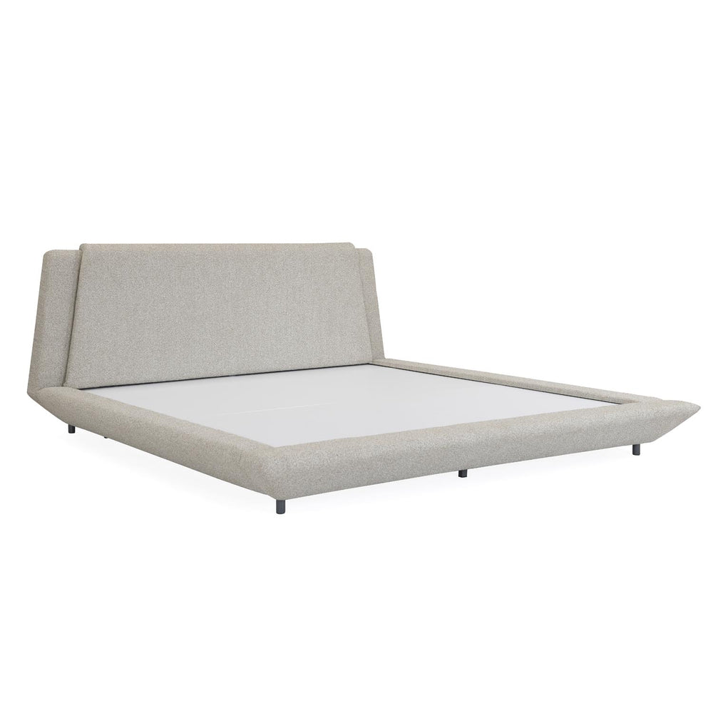 Jaslene Upholstered Queen Bed Without Storage- Beige