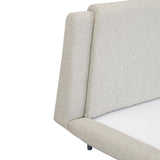 Jaslene Upholstered Queen Bed Without Storage- Beige