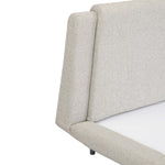 Jaslene Upholstered King Bed Without Storage- Beige