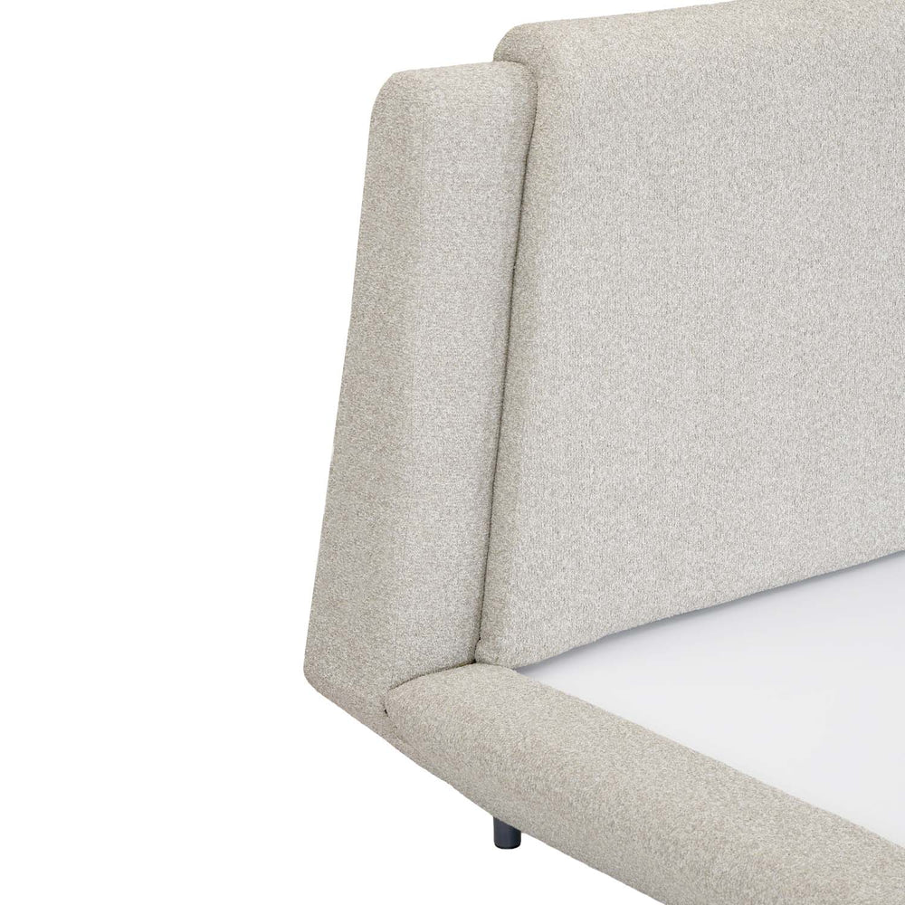 Jaslene Upholstered King Bed Without Storage- Beige