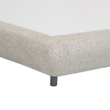 Jaslene Upholstered Queen Bed Without Storage- Beige
