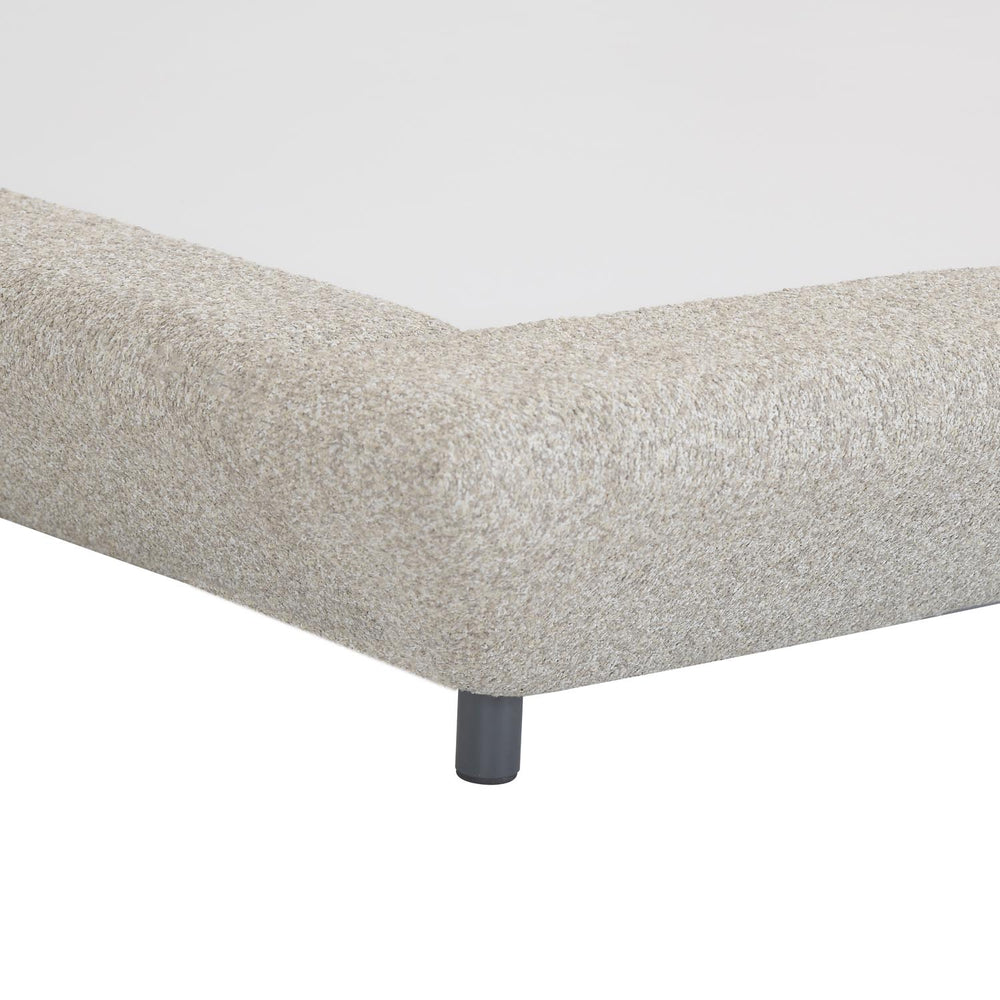 Jaslene Upholstered Queen Bed Without Storage- Beige