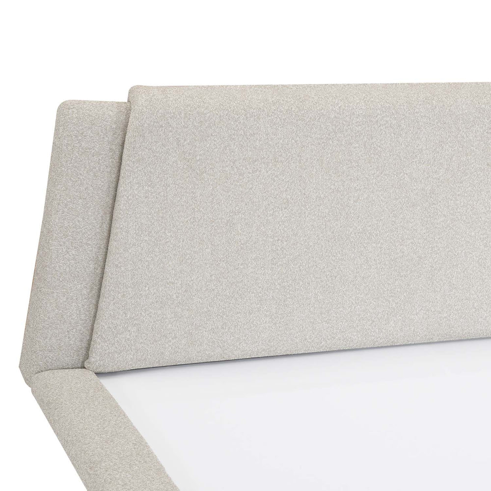 Jaslene Upholstered King Bed Without Storage- Beige