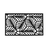 Leaf Design Rubber 18" x 30" Door Mat (Black)